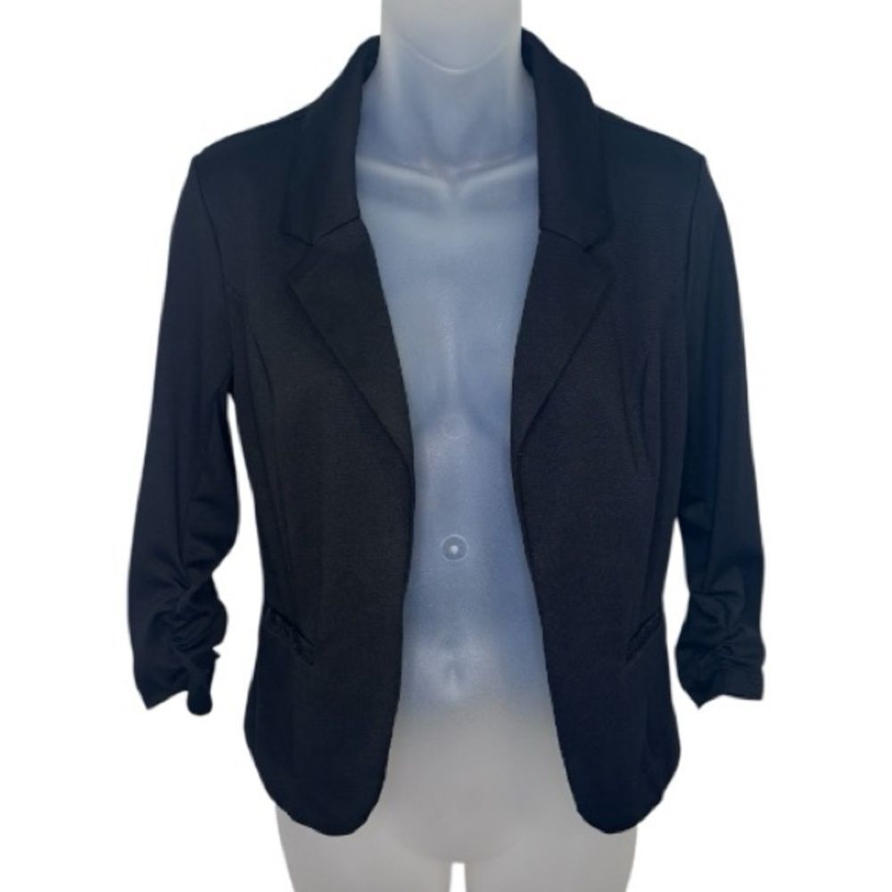 Candies Black 3/4 Sleeve Blazer Size Medium